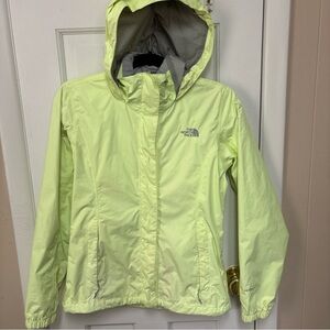 The North Face Women's Yellow/ Lime, Gray Hyvent Hooded Jacket SZ Small